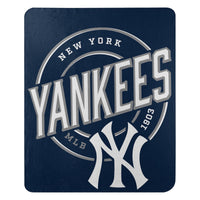 Yankees OFFICIAL MLB "Campaign" Fleece Throw Blanket; 50" x 60" - 7DAY'S