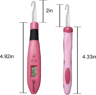 Yarniss 17 Size Counting Crochet Hooks Set, Light Up Crochet Hooks for Stitch & Row Counter - 7DAY'S