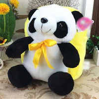 Yellow Cute Plush Panda Kids Shoulder Bag Travel Snacks Backpack Small School Bag - 7DAY'S