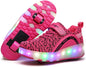 Ylllu Kids LED Roller Skate Shoes with Single Wheel Light up Roller Shoes Gift for Girls Boys Children - 7DAY'S