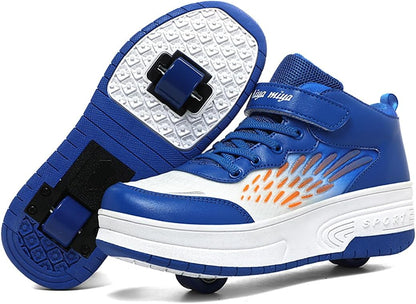 Ylllu Kids LED Roller Skate Shoes with Single Wheel Light up Roller Shoes Gift for Girls Boys Children - 7DAY'S