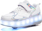Ylllu Kids LED Roller Skate Shoes with Single Wheel Light up Roller Shoes Gift for Girls Boys Children - 7DAY'S