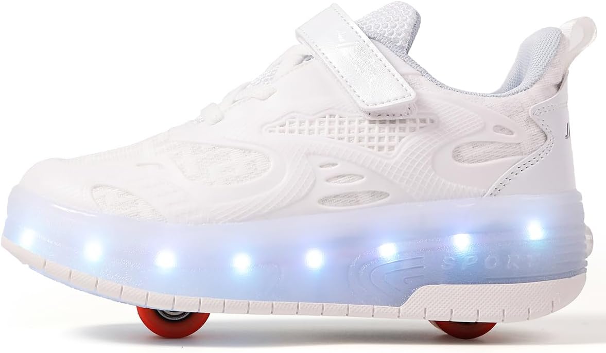 Ylllu Kids LED Roller Skate Shoes with Single Wheel Light up Roller Shoes Gift for Girls Boys Children - 7DAY'S