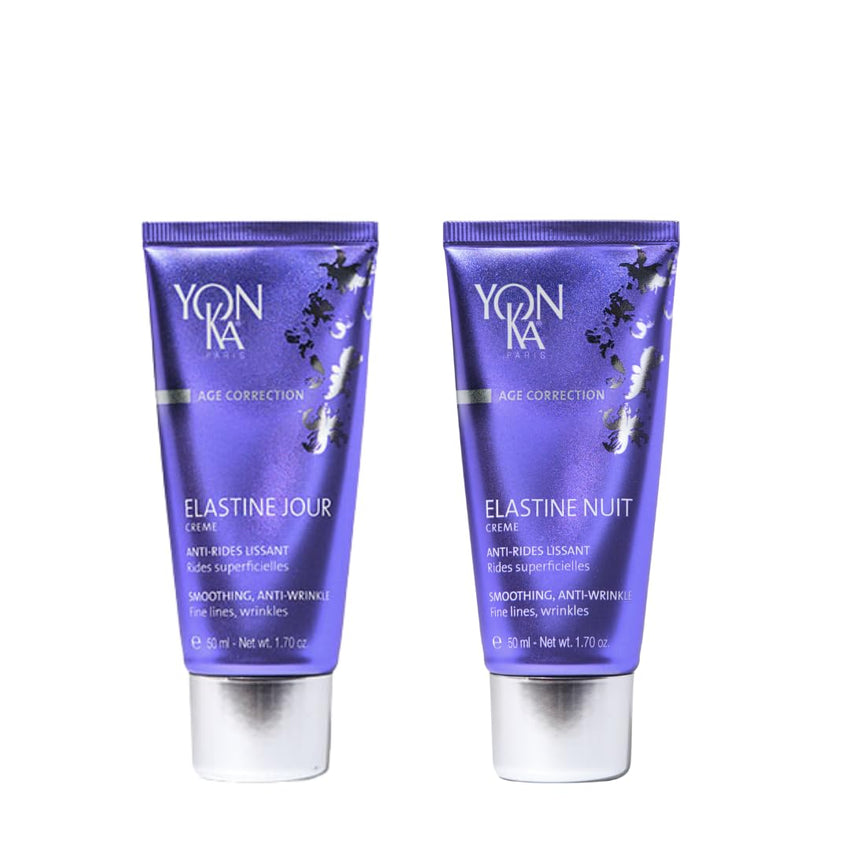 Yon - Ka Elastine Jour Day Anti - Wrinkle Facial Moisturizer and Eye Cream with Elastine Nuit Anti - Wrinkle Night Cream, 50 ml - 7DAY'S