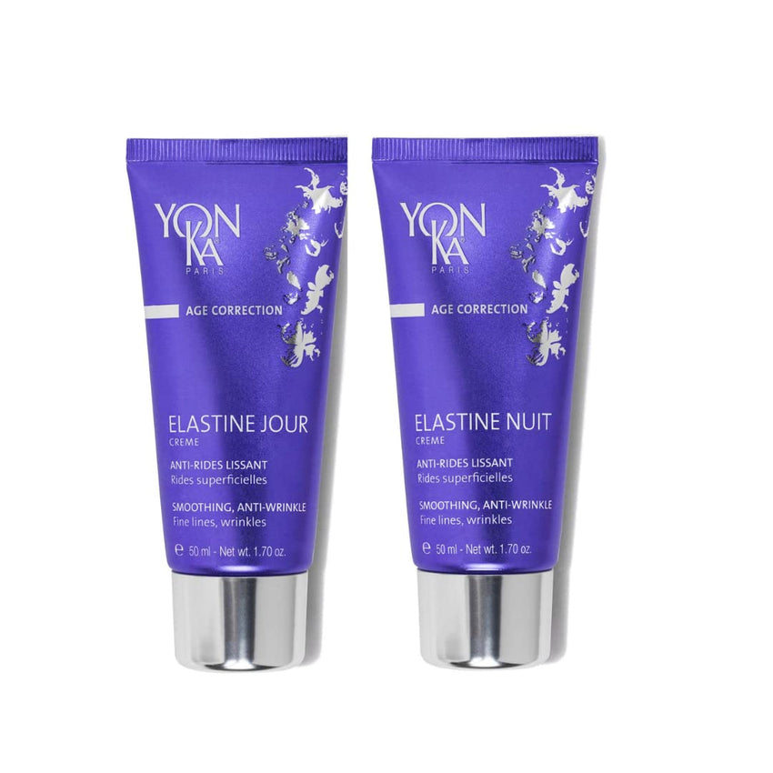 Yon - Ka Elastine Jour & Nuit Anti - Wrinkle Day and Night Cream Set, Anti Aging Facial Moisturizer, Soften Fine Lines and Wrinkles with Vitamin C and Elastin Peptides, Paraben - Free - 7DAY'S