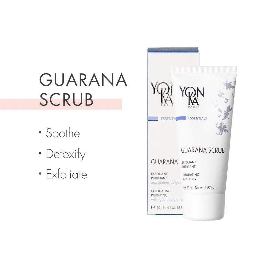 Yon - Ka Guarana Facial Scrub 50ml | Gentle Facial Detoxifying Scrub with 2 Sizes of Granules | Rice Microbeads and Guarana | Cleanses, Polishes and Purifies | Normal to Oily Skin | 98% Natural Origin - 7DAY'S