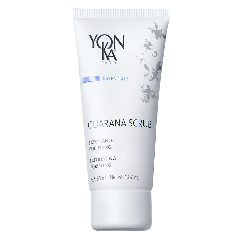 Yon - Ka Guarana Facial Scrub 50ml | Gentle Facial Detoxifying Scrub with 2 Sizes of Granules | Rice Microbeads and Guarana | Cleanses, Polishes and Purifies | Normal to Oily Skin | 98% Natural Origin - 7DAY'S
