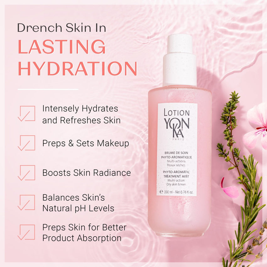Yon - Ka Lotion PS Hydrating Face Toner (Dry & Sensitive Skin) Daily Face Mist to Refresh and Purify with Quintessence Essential Oils - 7DAY'S