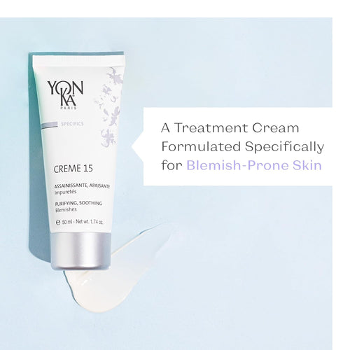 Yon - Ka Specifics Creme 15 (50ml) Acne Treatment Cream to Purify and Balance Blemish Prone Skin, Soothe Irritation with Chamomile, Paraben - Free - 7DAY'S
