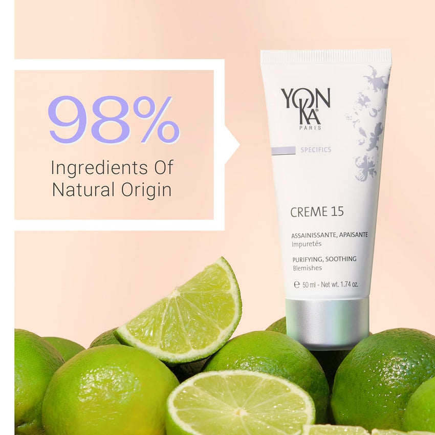 Yon - Ka Specifics Creme 15 (50ml) Acne Treatment Cream to Purify and Balance Blemish Prone Skin, Soothe Irritation with Chamomile, Paraben - Free - 7DAY'S