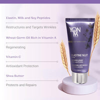 Yonka Elastine Nuit Anti - Wrinkle Night Cream (50ml) Anti Aging Facial Moisturizer and Eye Cream, Soften Fine Lines and Wrinkles with Vitamin C and Elastin Peptides, Paraben - Free - 7DAY'S
