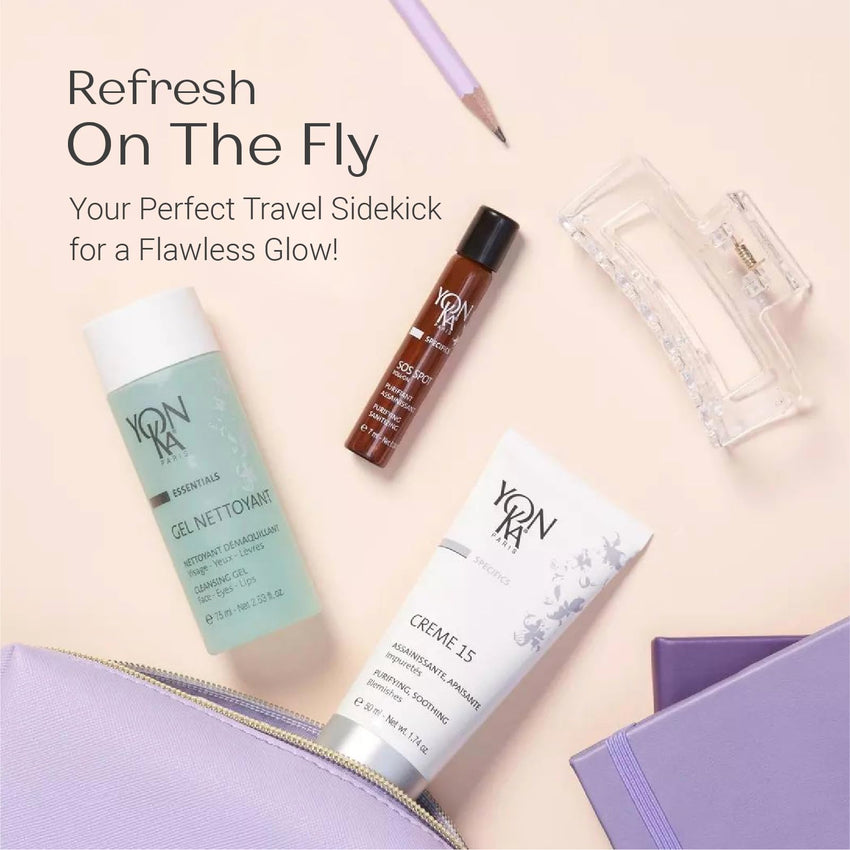 Yonka Gel Face Cleanser, Gentle Foaming Face Wash and Makeup Remover, Natural Plant - Based Formula to Purify Pores and Balance Skins pH, Acne Prone and Oily Skin, Paraben - Free - 7DAY'S