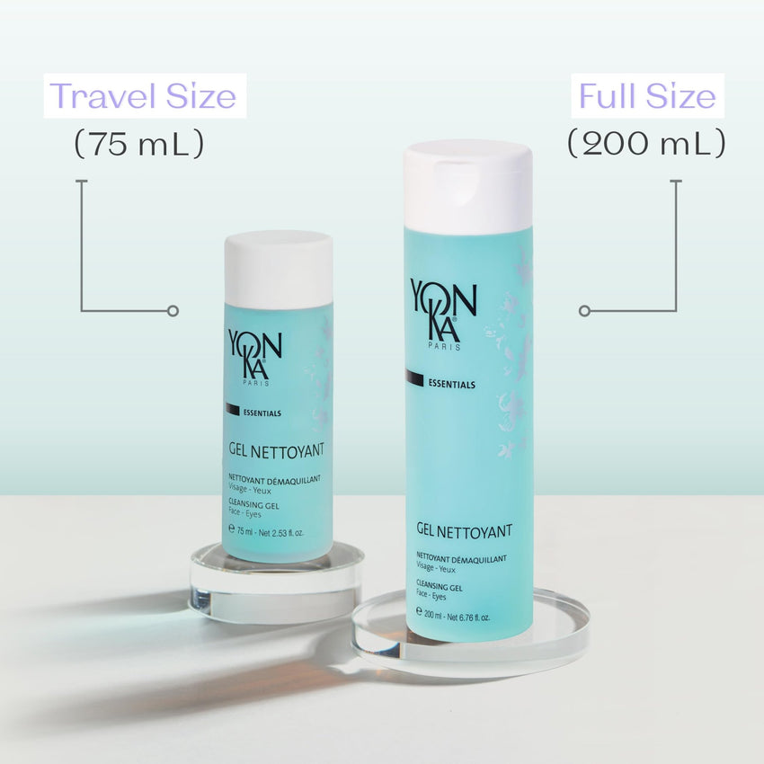Yonka Gel Face Cleanser, Gentle Foaming Face Wash and Makeup Remover, Natural Plant - Based Formula to Purify Pores and Balance Skins pH, Acne Prone and Oily Skin, Paraben - Free - 7DAY'S