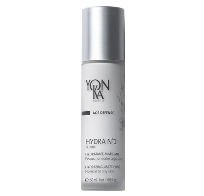 Yonka Hydra No.1 Fluide (50ml) Age Defense Skin Care, Lightweight Mattifying Moisturizer with Hyaluronic Acid and Silica, Normal and Oily Skin, Paraben - Free - 7DAY'S