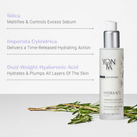 Yonka Hydra No.1 Fluide (50ml) Age Defense Skin Care, Lightweight Mattifying Moisturizer with Hyaluronic Acid and Silica, Normal and Oily Skin, Paraben - Free - 7DAY'S