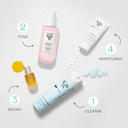 Yonka Lait Nettoyant Facial Cleanser, Gentle Milk Cleanser & Makeup Remover, Daily Plant Based Wash, Moisturize and Balance Skins pH, All Skin Types, Paraben - Free - 7DAY'S