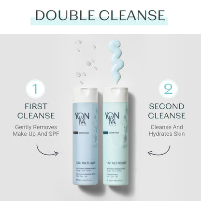 Yonka Lait Nettoyant Facial Cleanser, Gentle Milk Cleanser & Makeup Remover, Daily Plant Based Wash, Moisturize and Balance Skins pH, All Skin Types, Paraben - Free - 7DAY'S