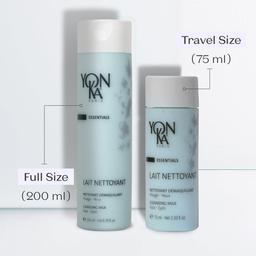 Yonka Lait Nettoyant Facial Cleanser, Gentle Milk Cleanser & Makeup Remover, Daily Plant Based Wash, Moisturize and Balance Skins pH, All Skin Types, Paraben - Free - 7DAY'S