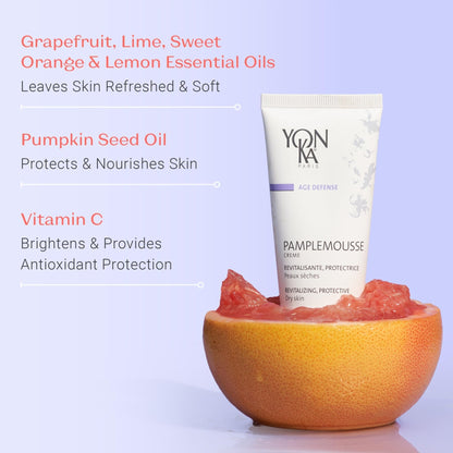 Yonka Pamplemousse Face Cream, Daily Hydrating Face Moisturizer, Lightweight Lotion with Vitamin C, Paraben - Free - 7DAY'S