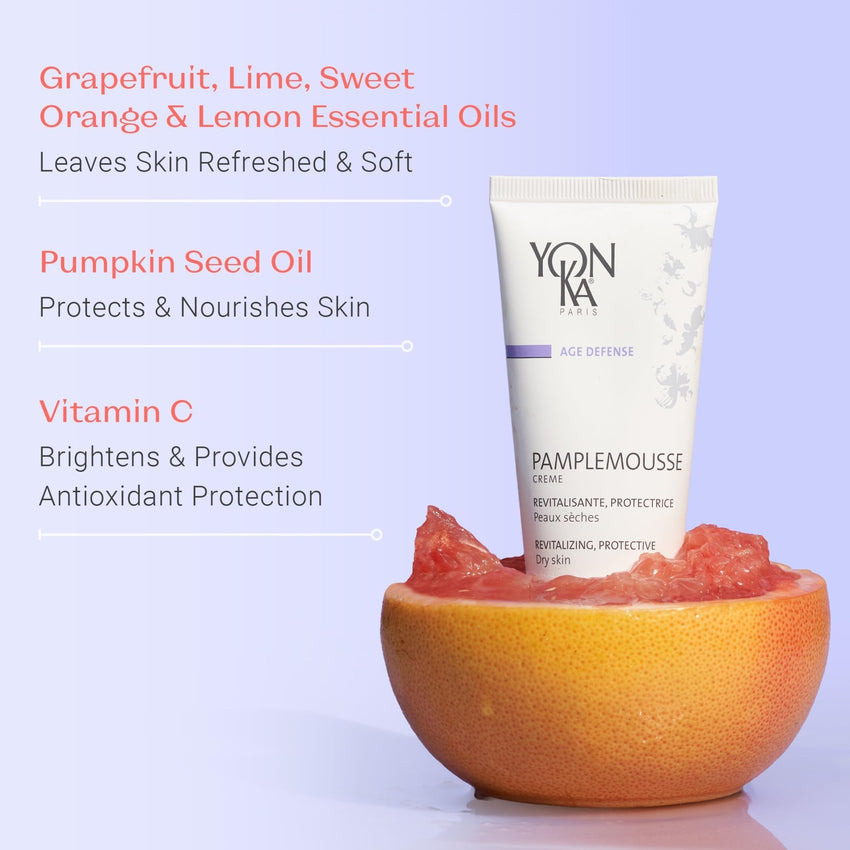 Yonka Pamplemousse Face Cream, Daily Hydrating Face Moisturizer, Lightweight Lotion with Vitamin C, Paraben - Free - 7DAY'S