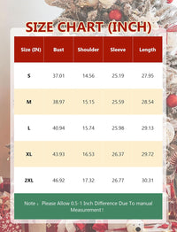 ZAFUL Holiday Long Sleeve Christmas Shirts For Women 2024 Graphic Tees Green Tunic Tops Christmas Fall V Neck Dressy Tops For Women XXL - 7DAY'S