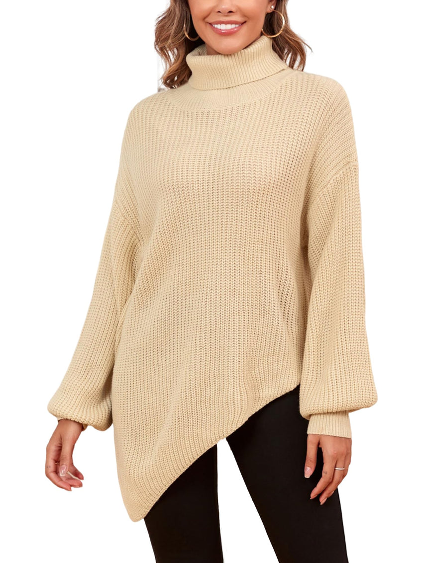 ZAFUL Women Christmas Sweater Oversized Pullover Sweaters Casual Loose Long Sleeve Knit Tops - 7DAY'S