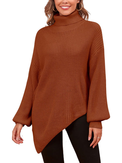 ZAFUL Women Christmas Sweater Oversized Pullover Sweaters Casual Loose Long Sleeve Knit Tops - 7DAY'S