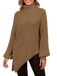 ZAFUL Women Christmas Sweater Oversized Pullover Sweaters Casual Loose Long Sleeve Knit Tops - 7DAY'S