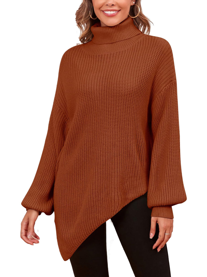ZAFUL Women Christmas Sweater Oversized Pullover Sweaters Casual Loose Long Sleeve Knit Tops - 7DAY'S