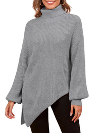 ZAFUL Women Christmas Sweater Oversized Pullover Sweaters Casual Loose Long Sleeve Knit Tops - 7DAY'S