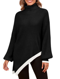 ZAFUL Women Christmas Sweater Oversized Pullover Sweaters Casual Loose Long Sleeve Knit Tops - 7DAY'S