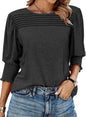 ZAFUL Womens 3/4 Long Sleeve Tunic Tops Spring Fashion Dressy Casual Blouses Trendy Outfits - 7DAY'S