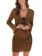 ZAFUL Women's Bell Sleeve Short Chiffon Cardigan Sheer Shrug 2 Piece Outfit Sets for Srping Summer - 7DAY'S