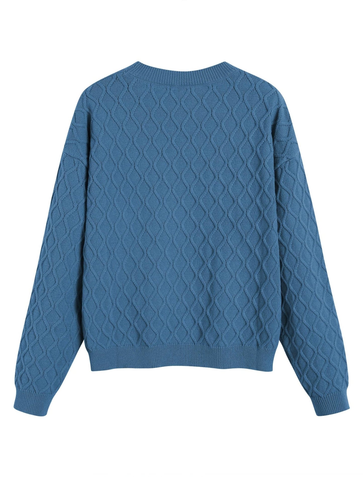 ZAFUL Women's Cable Knit Sweaters Trendy Fall Crewneck Long Sleeve Casual Loose Jumper Pullover Oversized Sweater Tops 2025 - 7DAY'S