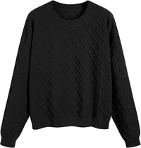 ZAFUL Women's Cable Knit Sweaters Trendy Fall Crewneck Long Sleeve Casual Loose Jumper Pullover Oversized Sweater Tops 2025 - 7DAY'S