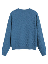 ZAFUL Women's Cable Knit Sweaters Trendy Fall Crewneck Long Sleeve Casual Loose Jumper Pullover Oversized Sweater Tops 2025 - 7DAY'S