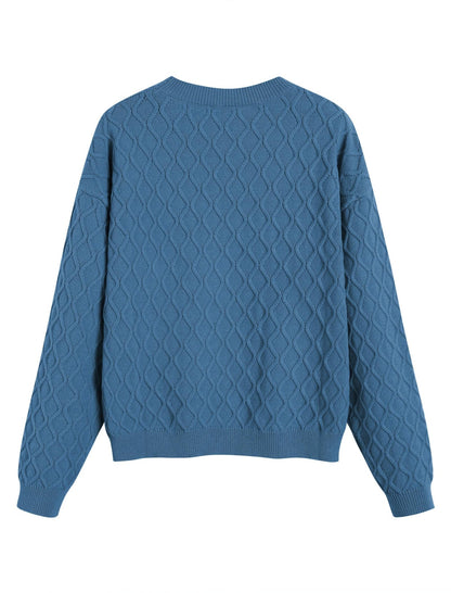 ZAFUL Women's Cable Knit Sweaters Trendy Fall Crewneck Long Sleeve Casual Loose Jumper Pullover Oversized Sweater Tops 2025 - 7DAY'S