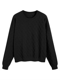 ZAFUL Women's Cable Knit Sweaters Trendy Fall Crewneck Long Sleeve Casual Loose Jumper Pullover Oversized Sweater Tops 2025 - 7DAY'S