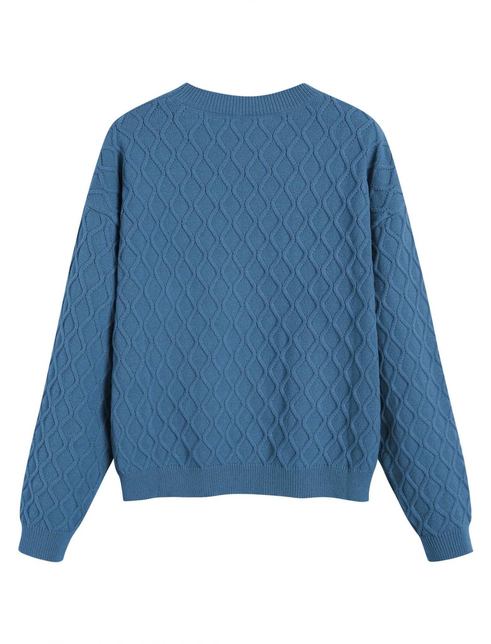 ZAFUL Women's Cable Knit Sweaters Trendy Fall Crewneck Long Sleeve Casual Loose Jumper Pullover Oversized Sweater Tops 2025 - 7DAY'S