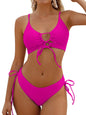 ZAFUL Women's Cheeky Bikini Set 2 Piece Sexy String High Cut Swimsuits Lace Up Tie Side Bathing Suits 2025 - 7DAY'S