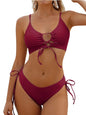 ZAFUL Women's Cheeky Bikini Set 2 Piece Sexy String High Cut Swimsuits Lace Up Tie Side Bathing Suits 2025 - 7DAY'S