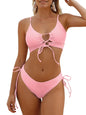 ZAFUL Women's Cheeky Bikini Set 2 Piece Sexy String High Cut Swimsuits Lace Up Tie Side Bathing Suits 2025 - 7DAY'S