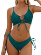 ZAFUL Women's Cheeky Bikini Set 2 Piece Sexy String High Cut Swimsuits Lace Up Tie Side Bathing Suits 2025 - 7DAY'S