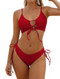 ZAFUL Women's Cheeky Bikini Set 2 Piece Sexy String High Cut Swimsuits Lace Up Tie Side Bathing Suits 2025 - 7DAY'S