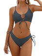 ZAFUL Women's Cheeky Bikini Set 2 Piece Sexy String High Cut Swimsuits Lace Up Tie Side Bathing Suits 2025 - 7DAY'S