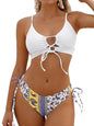ZAFUL Women's Cheeky Bikini Set 2 Piece Sexy String High Cut Swimsuits Lace Up Tie Side Bathing Suits 2025 - 7DAY'S