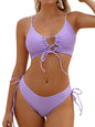 ZAFUL Women's Cheeky Bikini Set 2 Piece Sexy String High Cut Swimsuits Lace Up Tie Side Bathing Suits 2025 - 7DAY'S