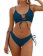 ZAFUL Women's Cheeky Bikini Set 2 Piece Sexy String High Cut Swimsuits Lace Up Tie Side Bathing Suits 2025 - 7DAY'S