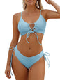 ZAFUL Women's Cheeky Bikini Set 2 Piece Sexy String High Cut Swimsuits Lace Up Tie Side Bathing Suits 2025 - 7DAY'S