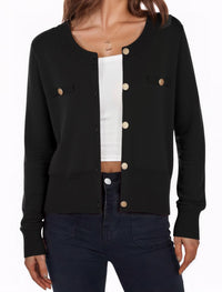 ZAFUL Womens Fall Button Up Cardigan 2025 Lightweight Crew Neck Open Front Long Sleeve Knit Sweater Blazers - 7DAY'S